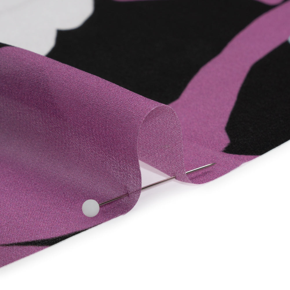 Mood Exclusive Black Garden Giants Viscose Chiffon Folded