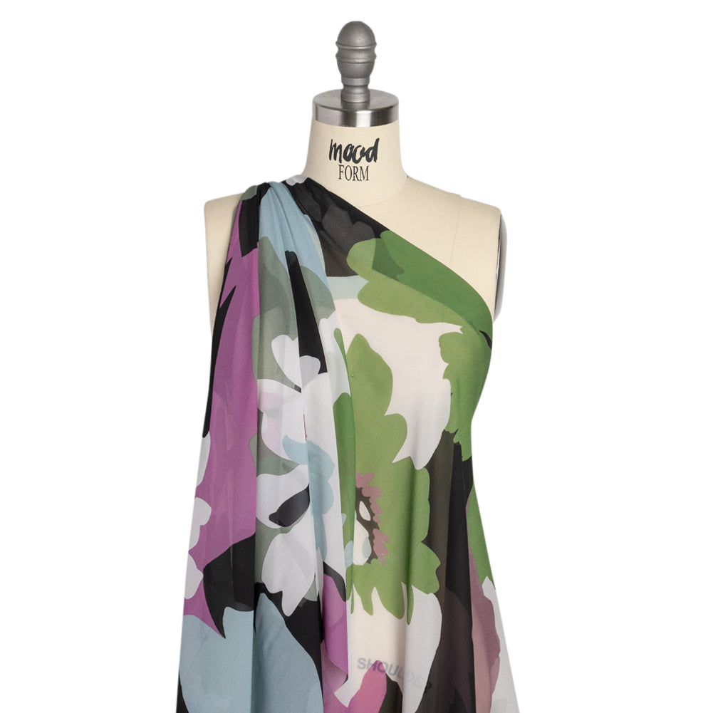 Mood Exclusive Black Garden Giants Viscose Chiffon Detail