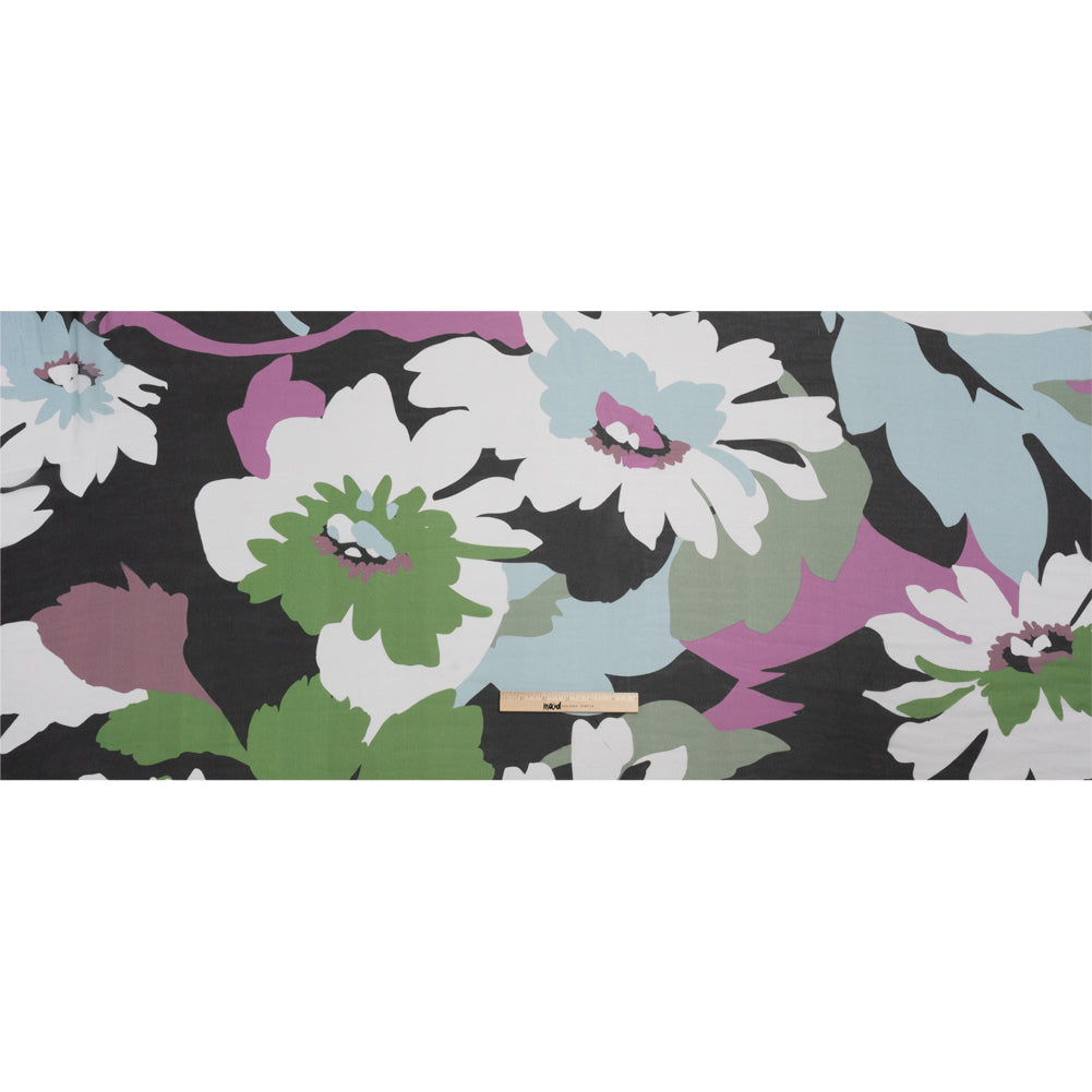 Mood Exclusive Black Garden Giants Viscose Chiffon Drape