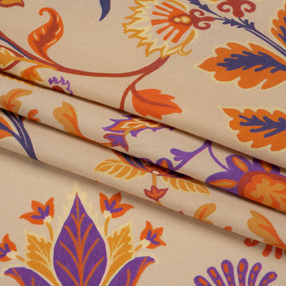 Mood Exclusive Beige Nutmeg Meadow Sustainable Viscose and Polyester Twill Full