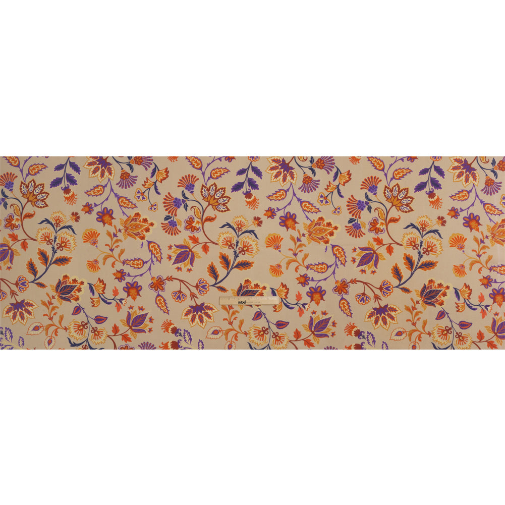 Mood Exclusive Beige Nutmeg Meadow Sustainable Viscose and Polyester Twill Drape