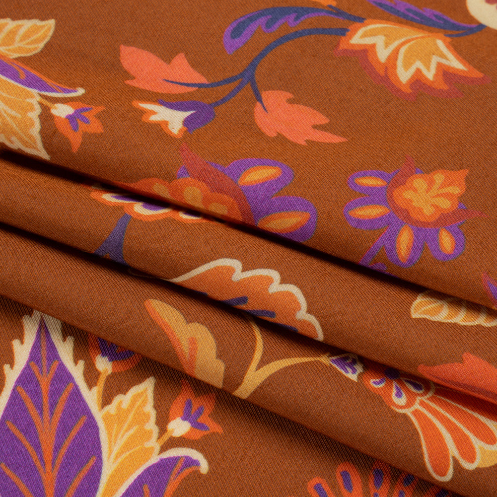 Mood Exclusive Brown Nutmeg Meadow Sustainable Viscose and Polyester Twill Full