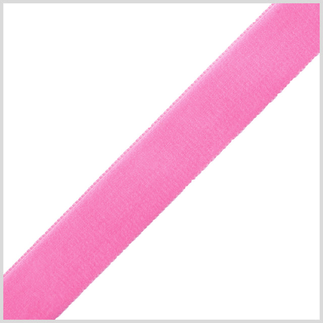 0.875" Shocking Pink Nylon Velvet Ribbon