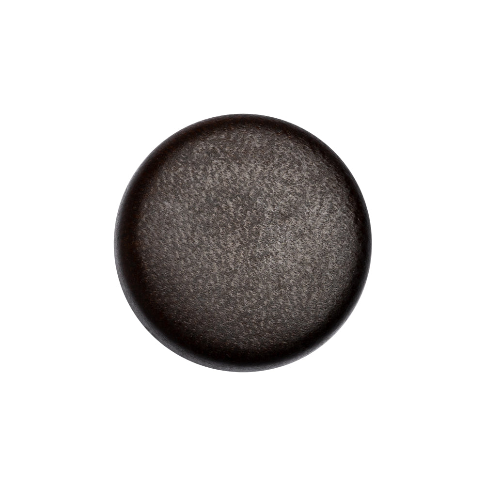 Italian Brown Flat Top Leather Shank Back Button - 36L/23mm
