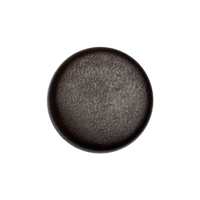 Italian Brown Flat Top Leather Shank Back Button - 36L/23mm