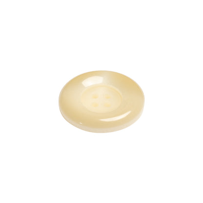 Ivory Rolled Rim Plastic 4-Hole Button - 28L/18mm Folded