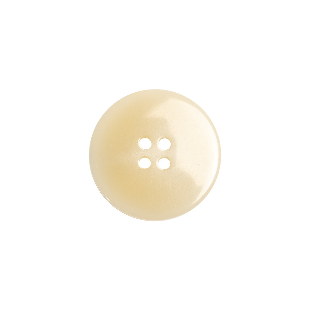 Ivory Rolled Rim Plastic 4-Hole Button - 28L/18mm Detail