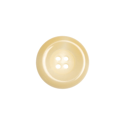 Ivory Rolled Rim Plastic 4-Hole Button - 28L/18mm