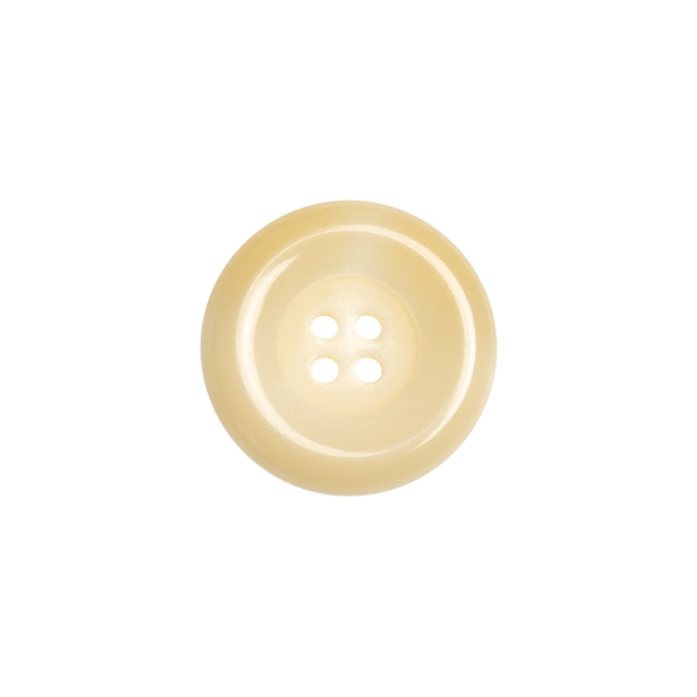Ivory Rolled Rim Plastic 4-Hole Button - 28L/18mm