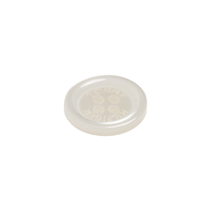 Tommy Hilfiger White Plastic 4-Hole Button - 24L/15mm Folded