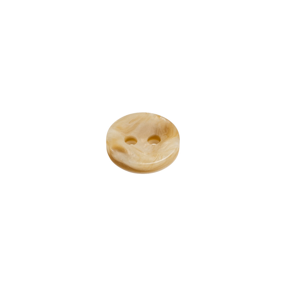 Beige Marbled Shell 2-Hole Button - 16L/10mm Folded