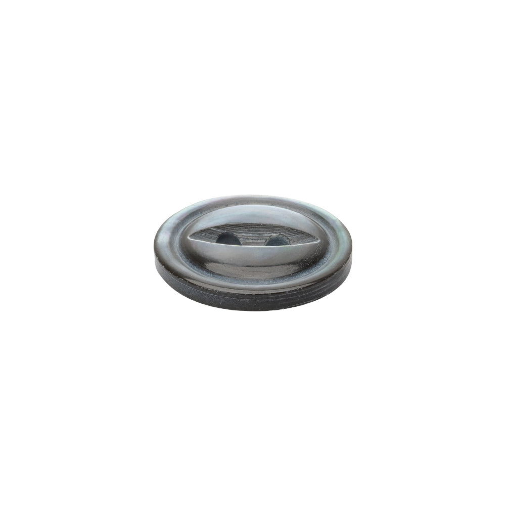 Smoke Iridescent Fisheye 2-Hole Mother of Pearl Button - 24L/15mm Folded