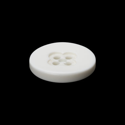 Off White Clover 4-Hole Plastic Button - 36L/23mm Folded