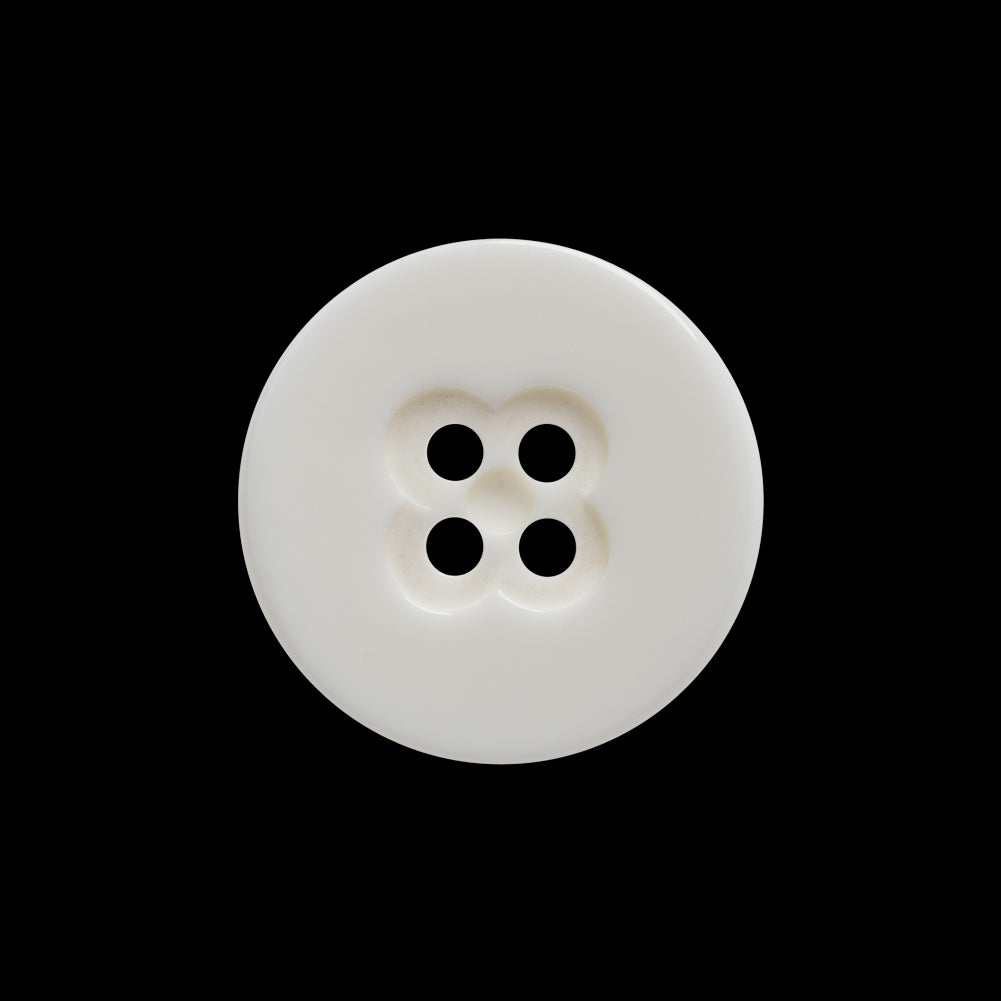 Off White Clover 4-Hole Plastic Button - 36L/23mm