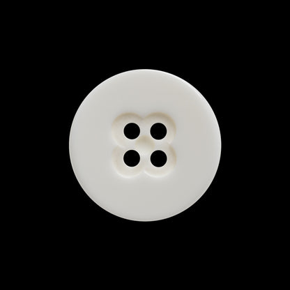 Off White Clover 4-Hole Plastic Button - 36L/23mm