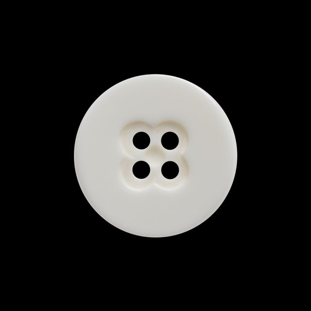 Off White Clover 4-Hole Plastic Button - 36L/23mm
