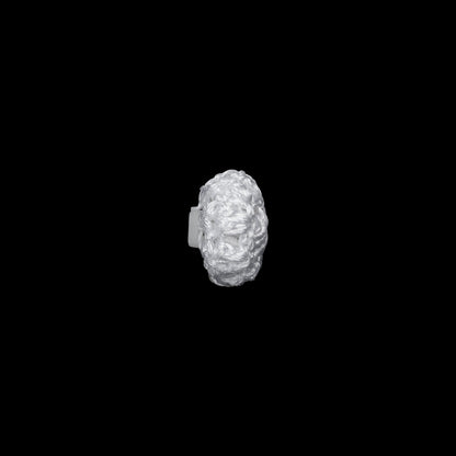 Optic White Crochet Fabric Covered Shank Back Button - 16L/10mm Folded