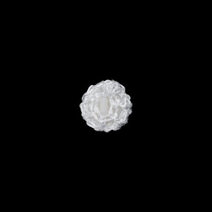 Optic White Crochet Fabric Covered Shank Back Button - 16L/10mm Detail