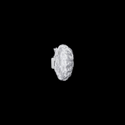 Optic White Crochet Fabric Covered Shank Back Button - 18L/11.5mm Folded