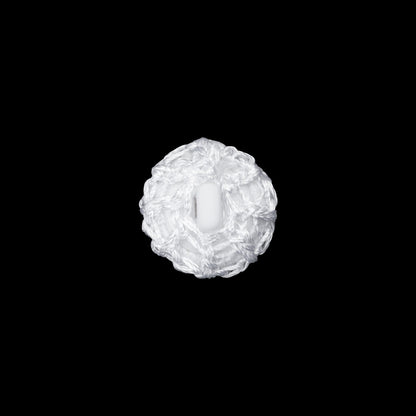 Optic White Crochet Fabric Covered Shank Back Button - 20L/12.5mm Detail