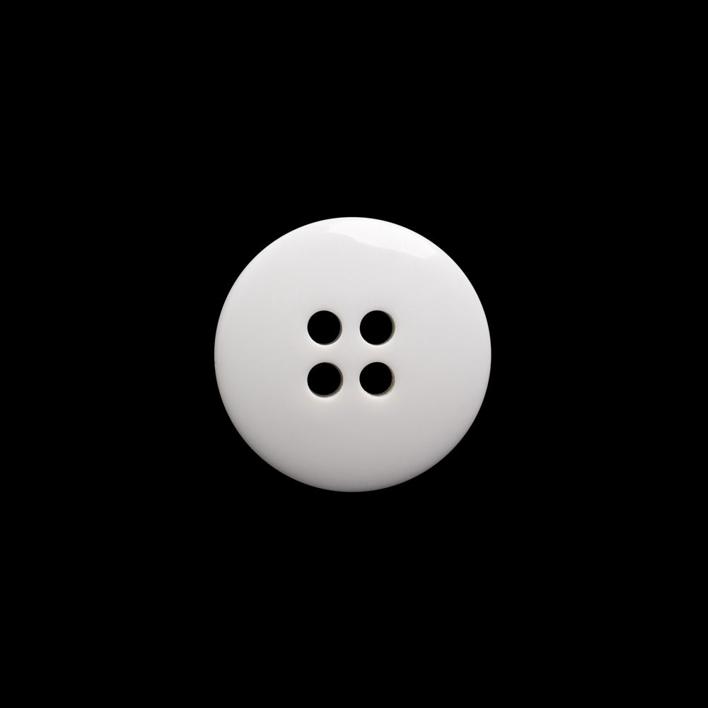 Pale Gray Raised Center Plastic 4-Hole Button - 24L/15mm Detail