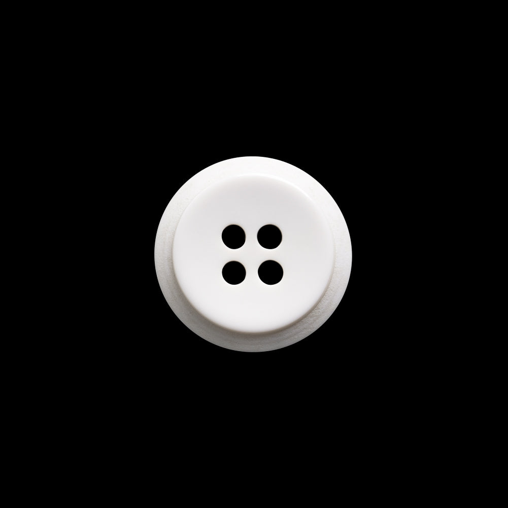 Pale Gray Raised Center Plastic 4-Hole Button - 24L/15mm