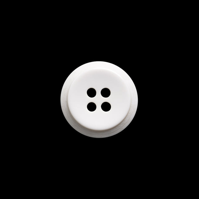 Pale Gray Raised Center Plastic 4-Hole Button - 24L/15mm
