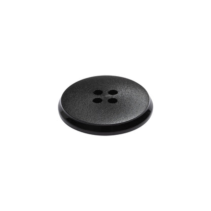 Plastic 4-Hole Button - Matte Black Glossy Rim - 30L/19mm Folded