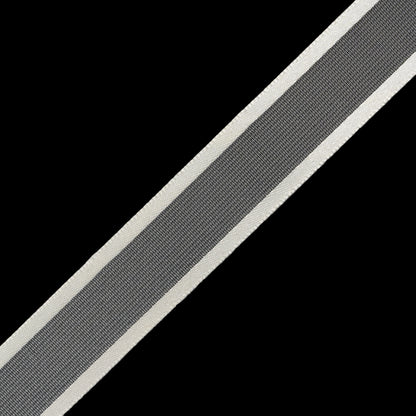 Sheer Ribbon with Double Faced Satin Edges - 0.75" - Ivory