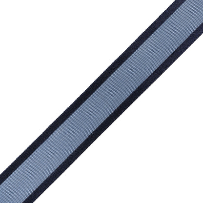 Sheer Ribbon with Double Faced Satin Edges - 0.75" - Navy