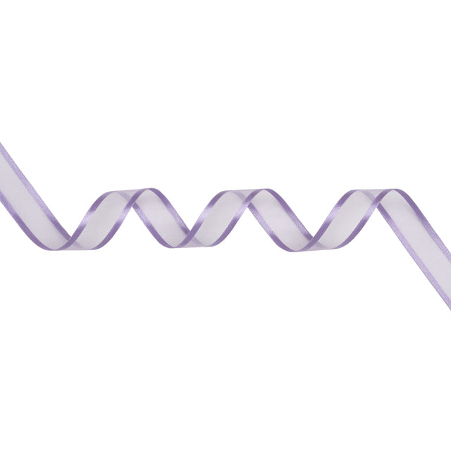 Sheer Ribbon with Double Faced Satin Edges - 0.75" - Lavender