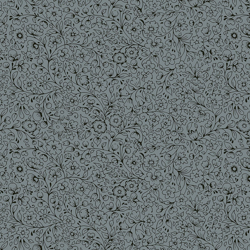 Liberty Art Fabrics Gray Garden Silhouette Lasenby Quilting Cotton