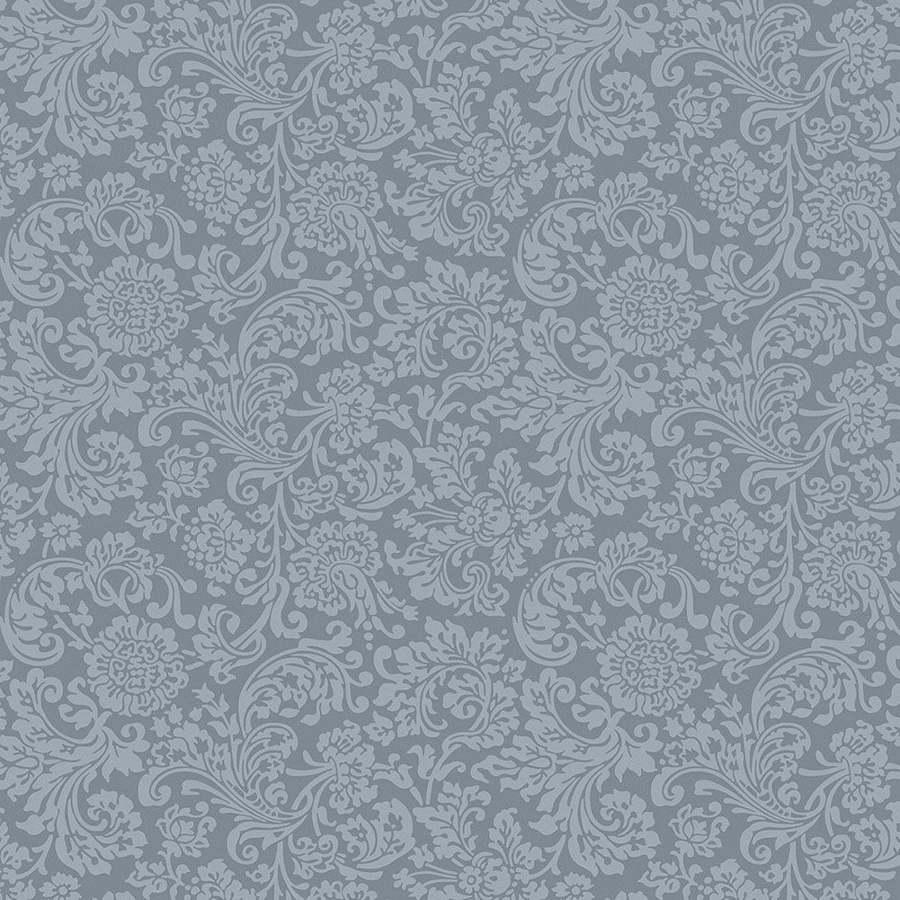 Liberty Art Fabrics Gray Rococo Swirl Lasenby Quilting Cotton
