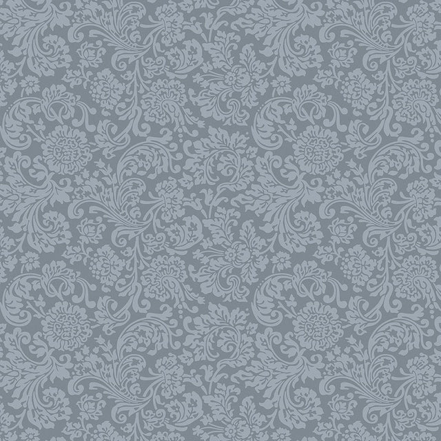 Liberty Art Fabrics Gray Rococo Swirl Lasenby Quilting Cotton