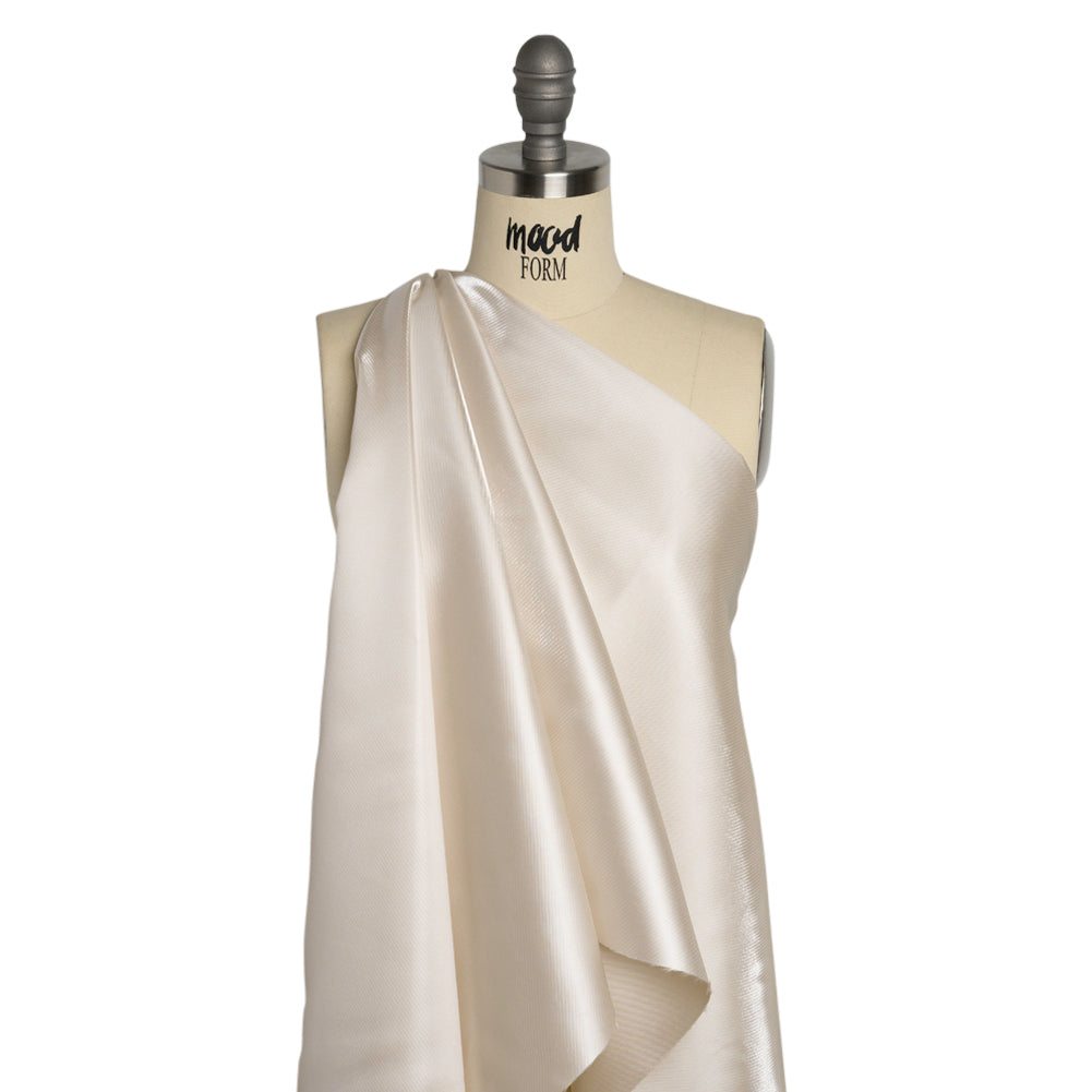 Luminous Polyester Mikado - Ecru - Verena Collection - Drape