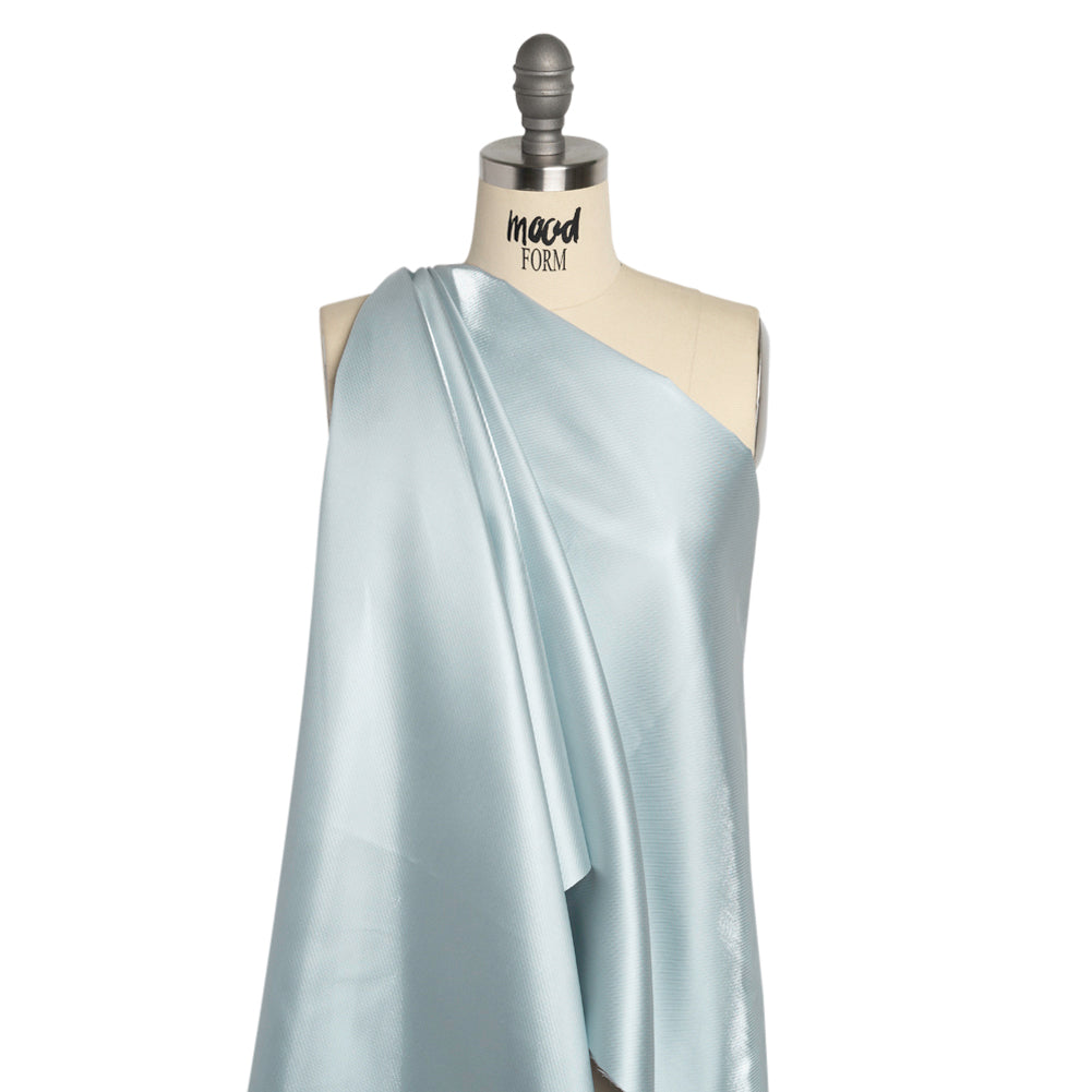 Luminous Polyester Mikado - Ice Blue - Verena Collection - Drape