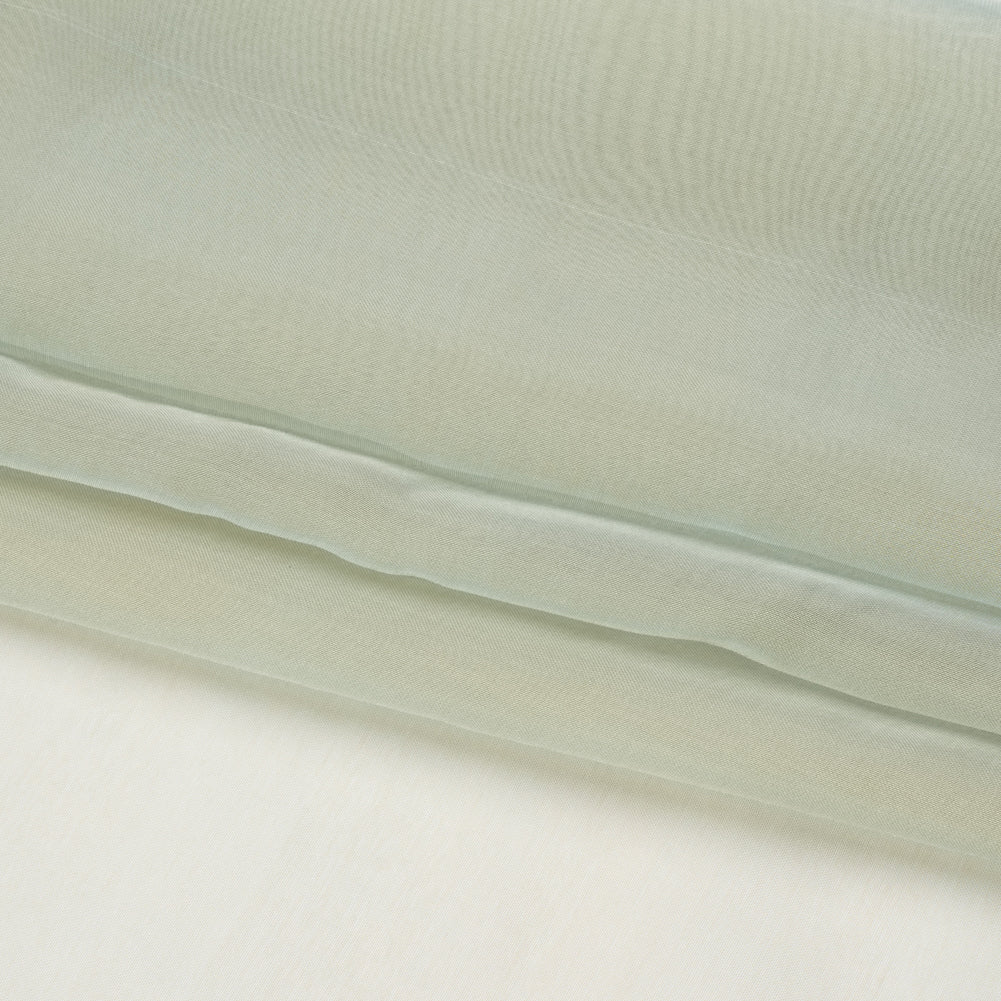 Chiffon-Like Silk Voile - Gray and Tan Iridescent - Adelaide Collection - Folded