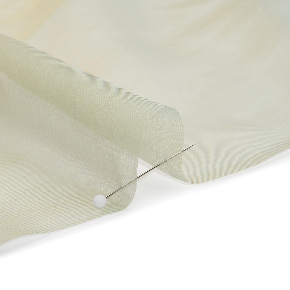 Chiffon-Like Silk Voile - Gray and Tan Iridescent - Adelaide Collection - Detail