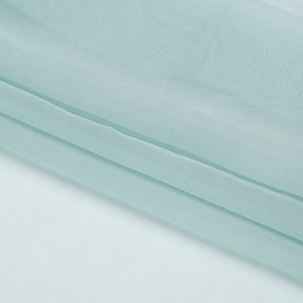 Chiffon-Like Silk Voile - Blue Gray - Adelaide Collection - Folded