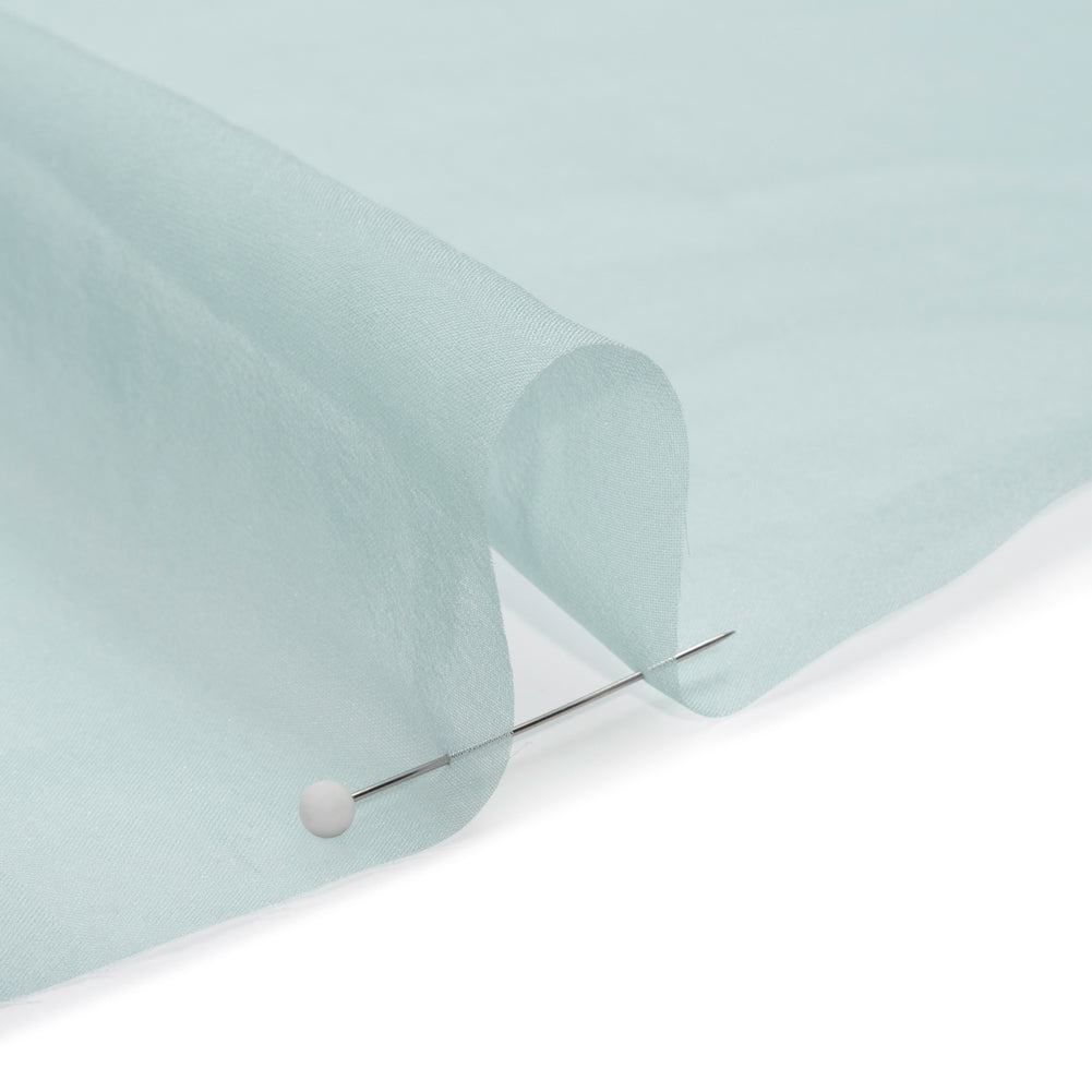 Chiffon-Like Silk Voile - Blue Gray - Adelaide Collection - Detail