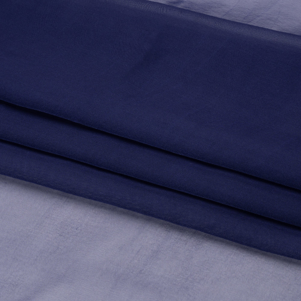 Chiffon-Like Silk Voile - Navy Iridescent - Adelaide Collection - Folded
