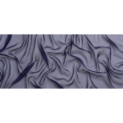 Chiffon-Like Silk Voile - Navy Iridescent - Adelaide Collection