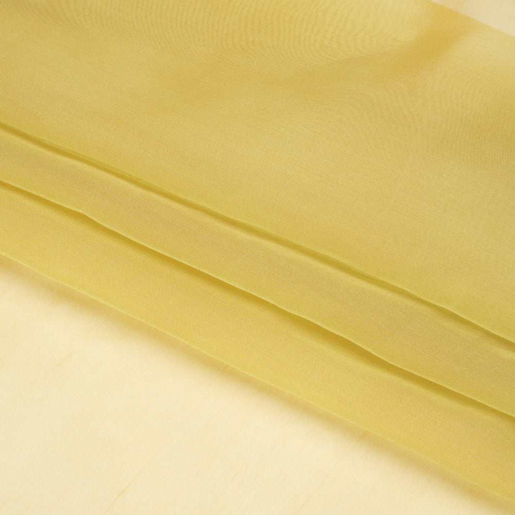 Chiffon-Like Silk Voile - Citron Iridescent - Adelaide Collection - Folded