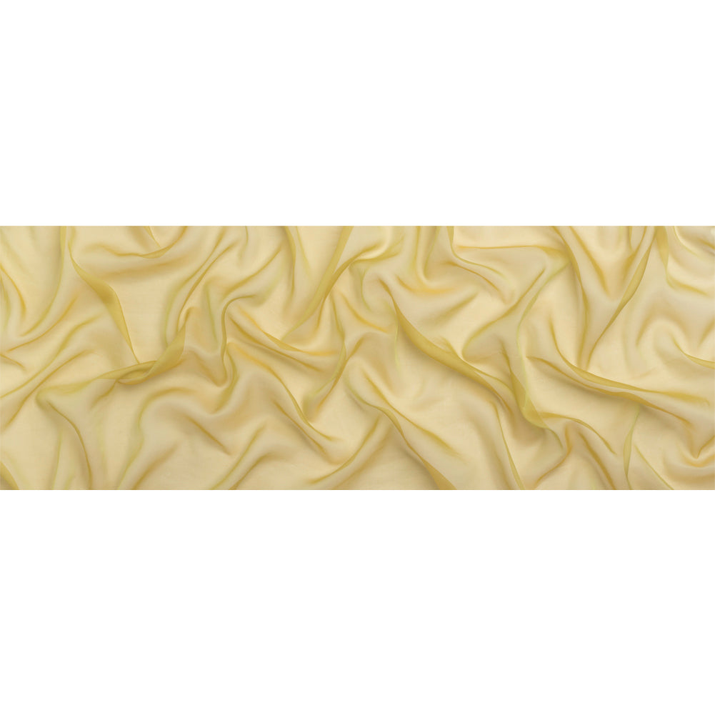 Chiffon-Like Silk Voile - Citron Iridescent - Adelaide Collection - Full