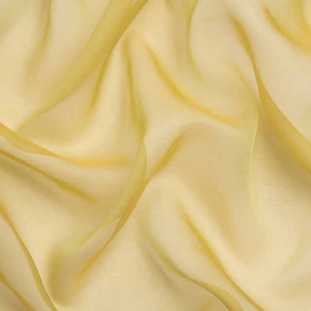 Chiffon-Like Silk Voile - Citron Iridescent - Adelaide Collection