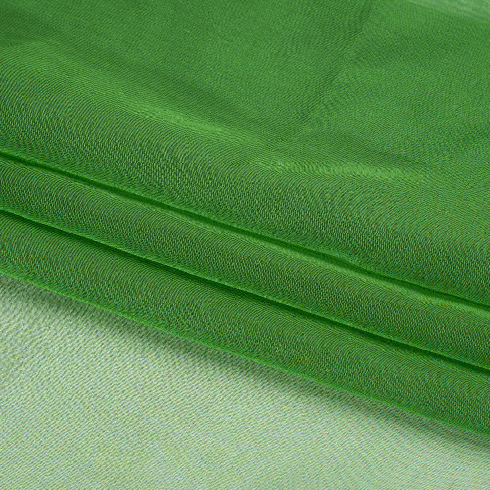 Chiffon-Like Silk Voile - Forest Green Iridescent - Adelaide Collection - Folded