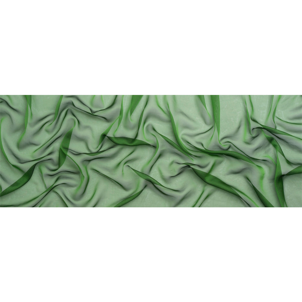 Chiffon-Like Silk Voile - Forest Green Iridescent - Adelaide Collection - Full