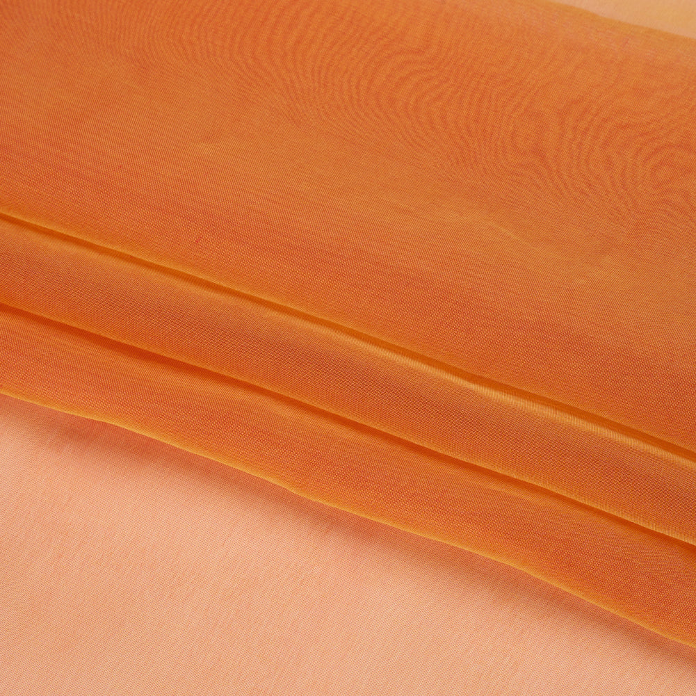 Chiffon-Like Silk Voile - Flame Iridescent - Adelaide Collection - Folded