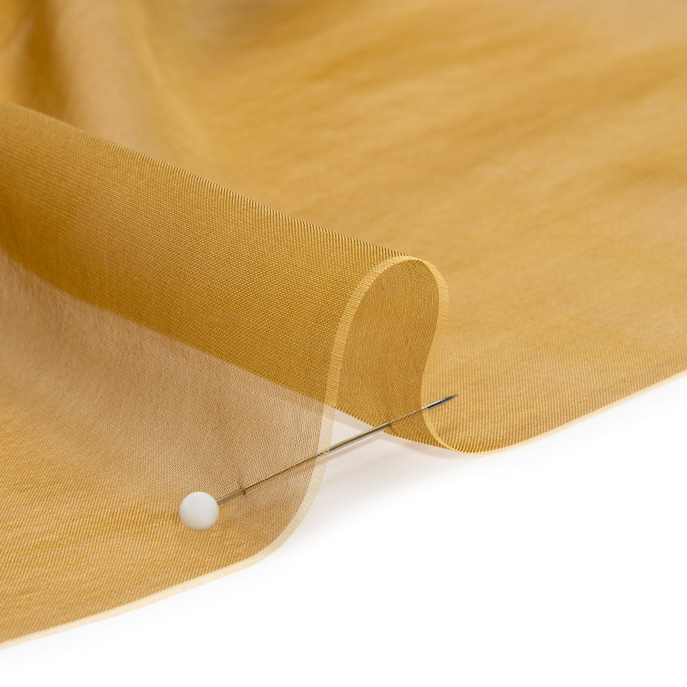 Chiffon-Like Silk Voile - Maize Iridescent - Adelaide Collection - Detail