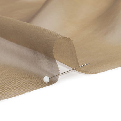 Chiffon-Like Silk Voile - Dark Khaki Iridescent - Adelaide Collection